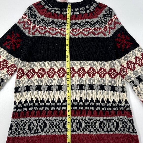 Vintage Christmas Fair Isle Wool Blend Sweater Womens Large Pullover Holiday NEW - Picture 11 of 13